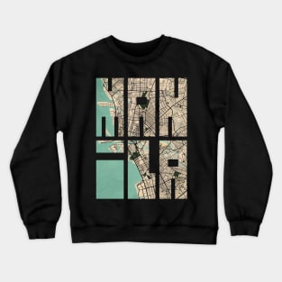 Manila, Philippines City Map Typography - Vintage Crewneck Sweatshirt